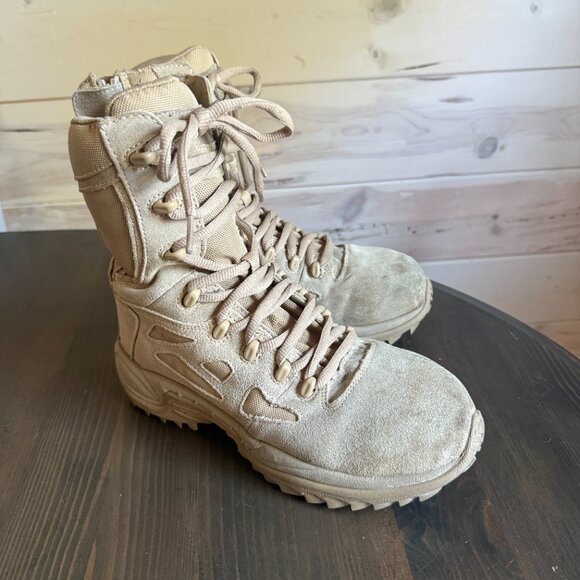 REEBOK RAPID RESPONSE Men’s Size 7.5  COMPOSITE Toe SIDE-ZIP BOOTS - Picture 1 of 8